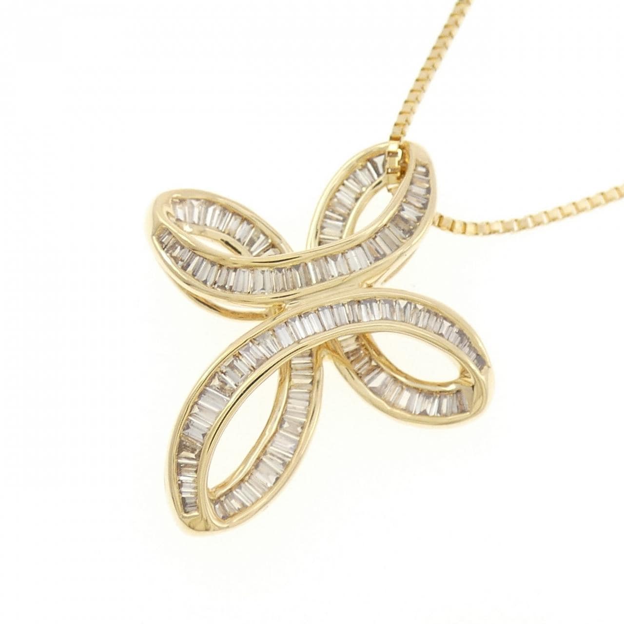 K18YG ダイヤモンド ネックレス 0.83CT