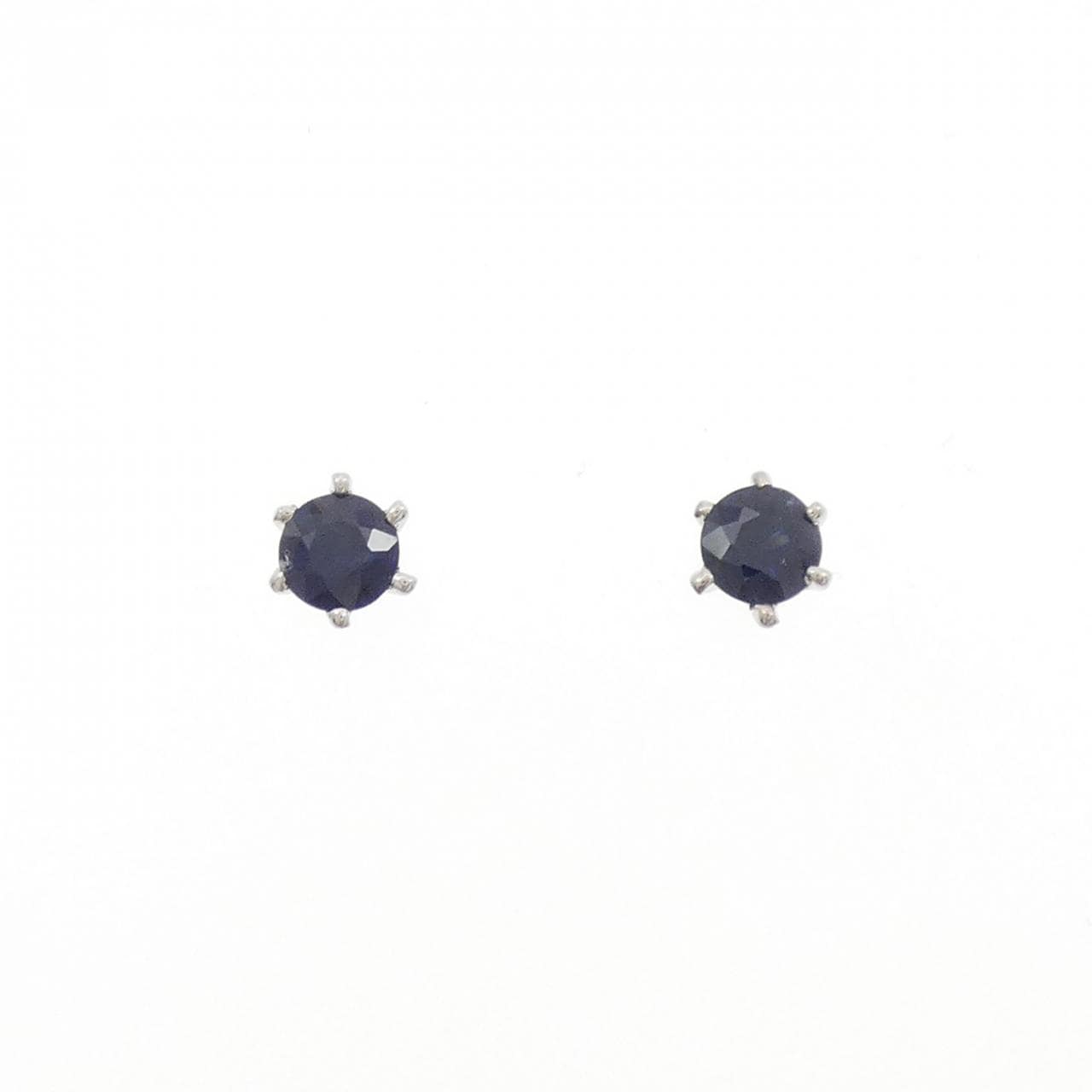 K18WG サファイヤ ピアス 0.56CT