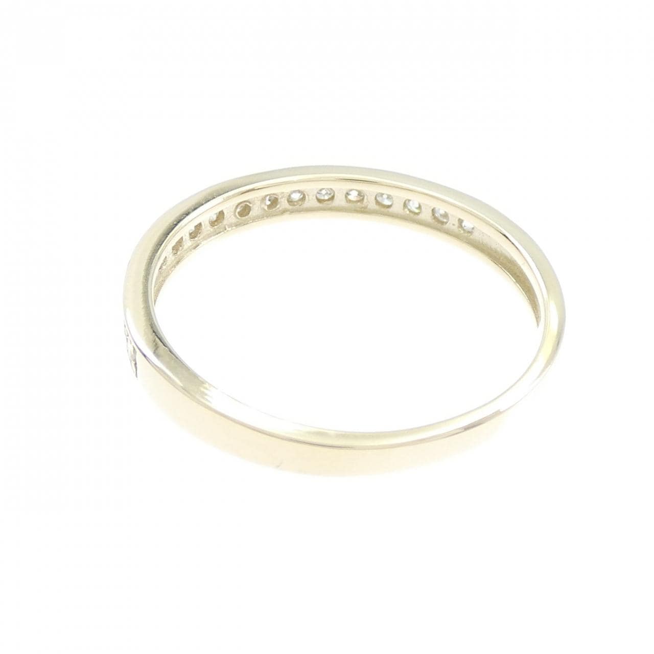 K10YG ハーフエタニティ ダイヤモンド リング 0.18CT