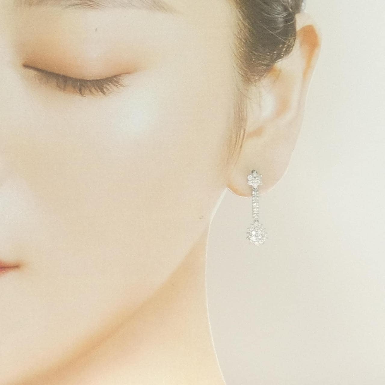 PT900 ダイヤモンド ピアス 1.00CT