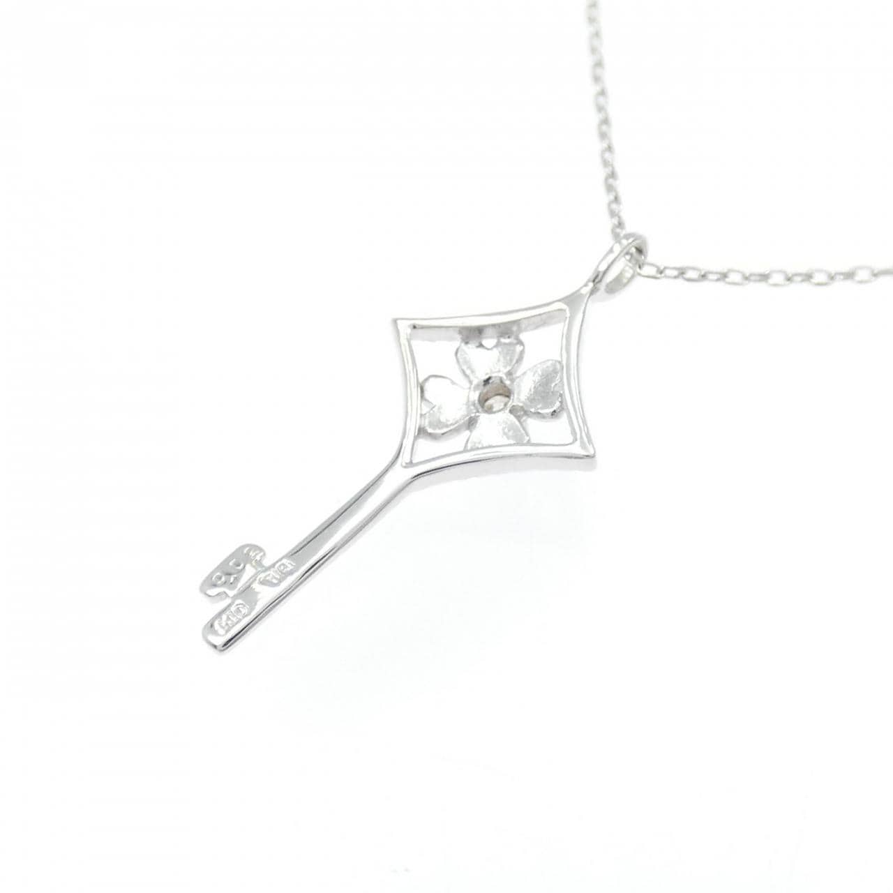 K10WG キー ダイヤモンド ネックレス 0.02CT