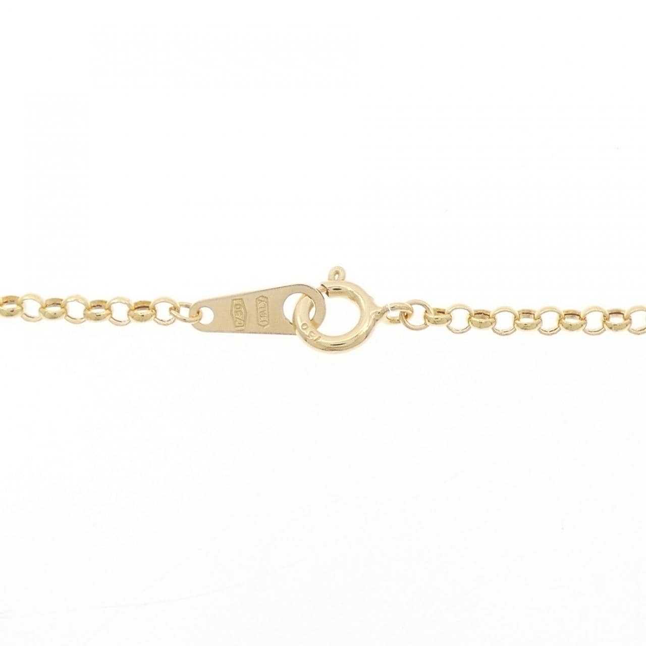 K18YG/750YG ハート パヴェ ダイヤモンド ネックレス 1.00CT