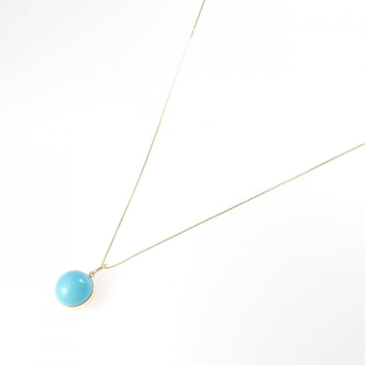 K18YG ターコイズ ネックレス 3.00CT