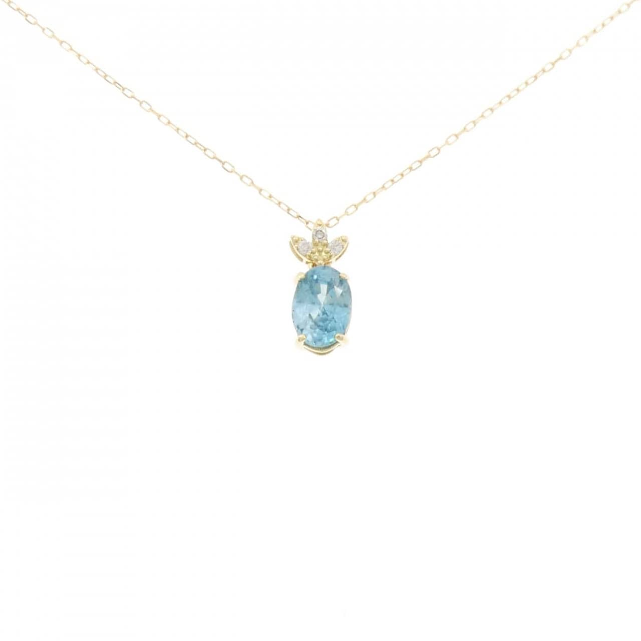 K18YG ジルコン ネックレス 1.13CT