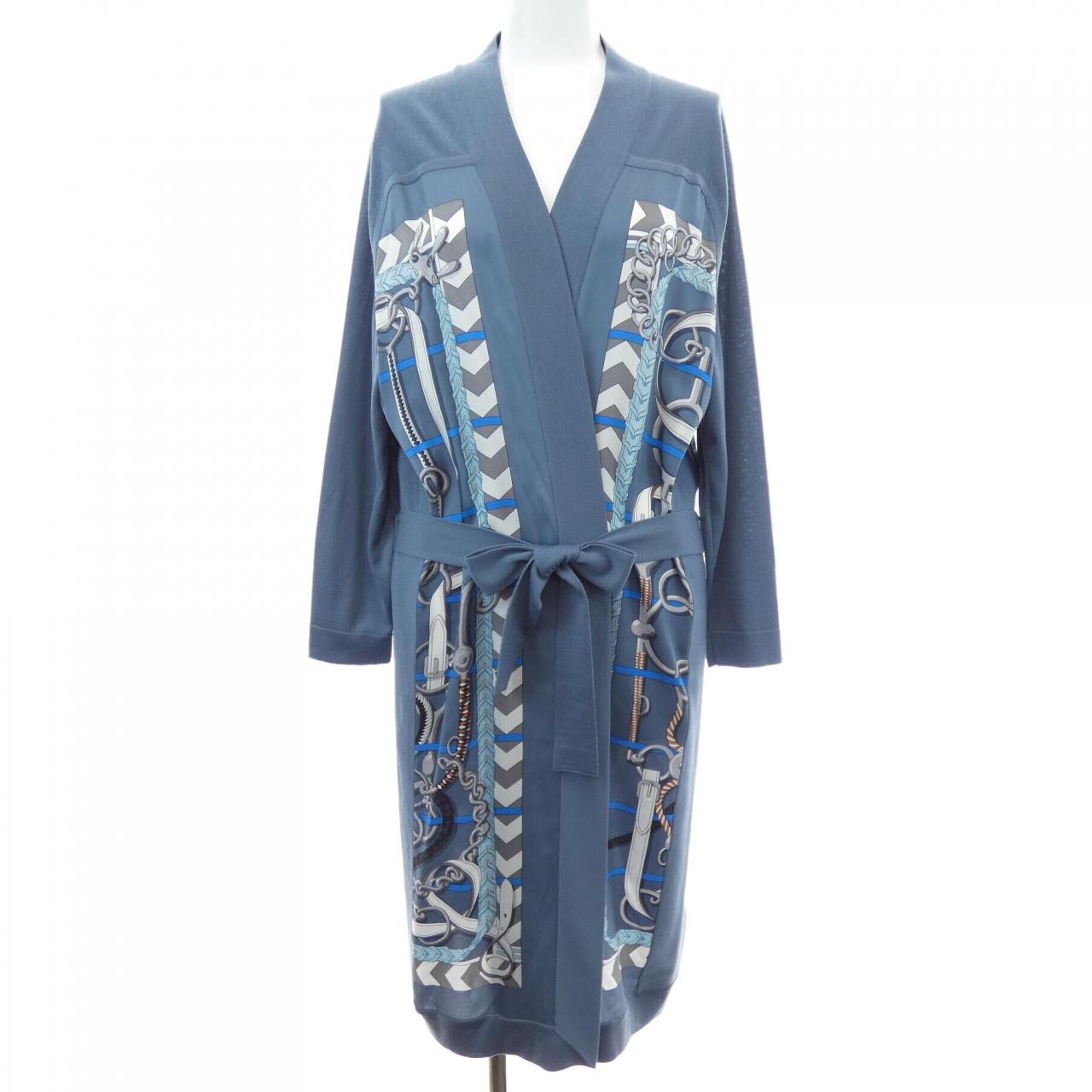 エルメス HERMES *87-7712 ツイルレーヌ ロングカーディガン