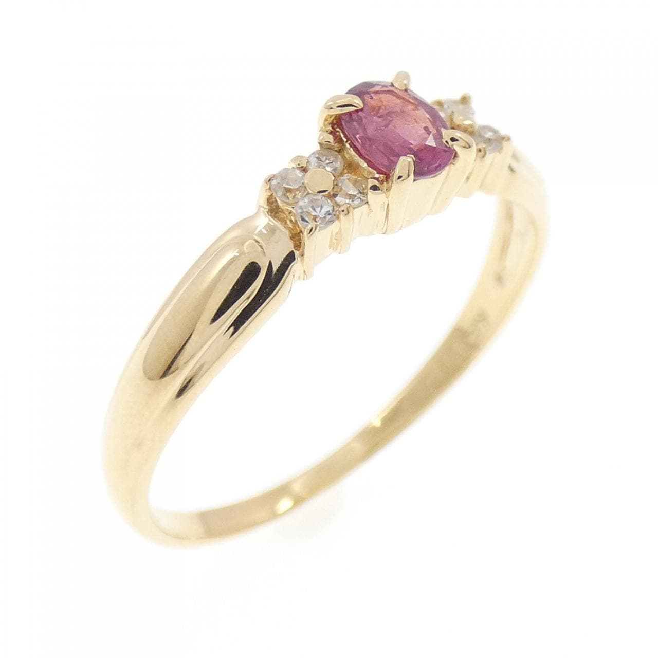 K18YG ルビー リング 0.19CT