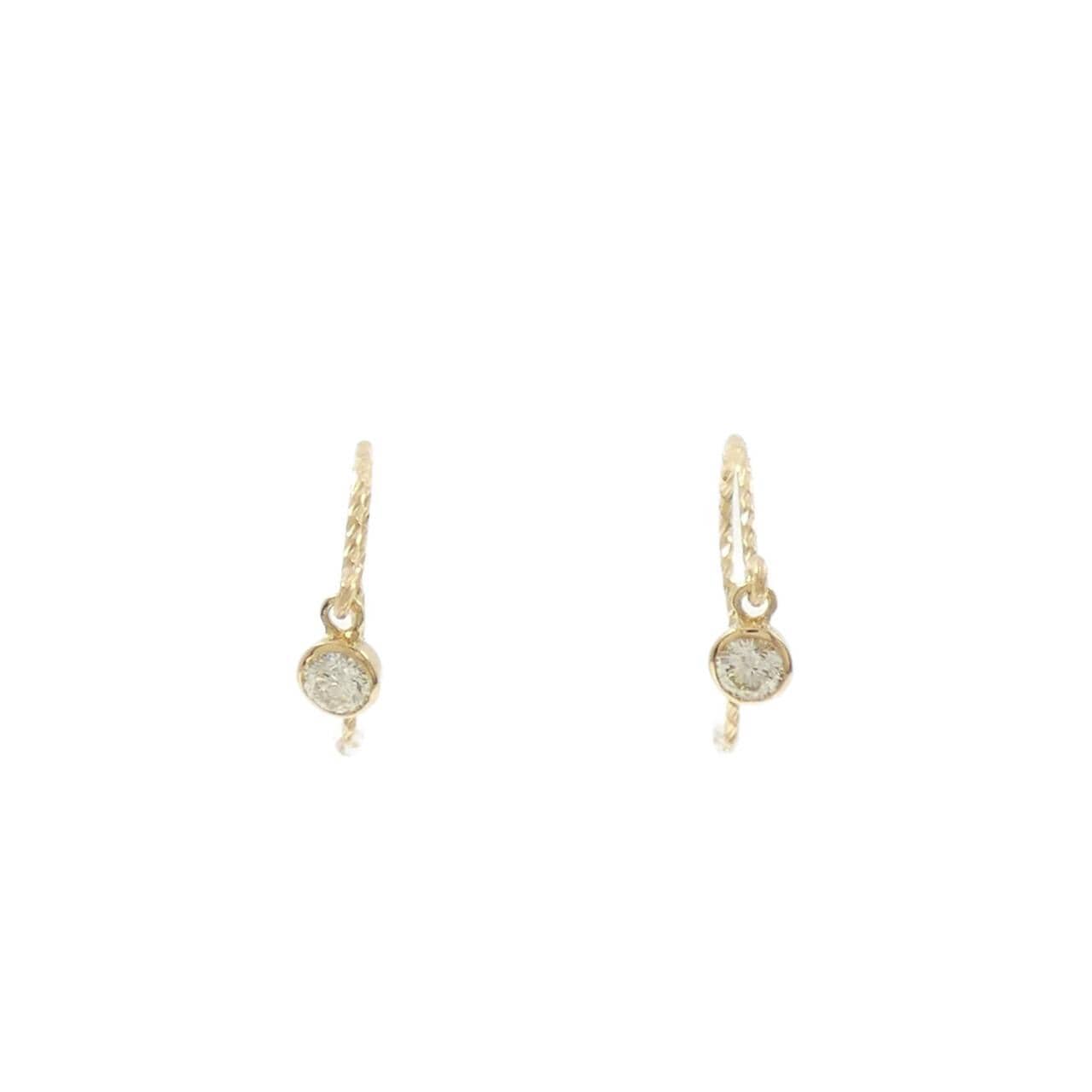 K18YG ダイヤモンド ピアス 0.18CT