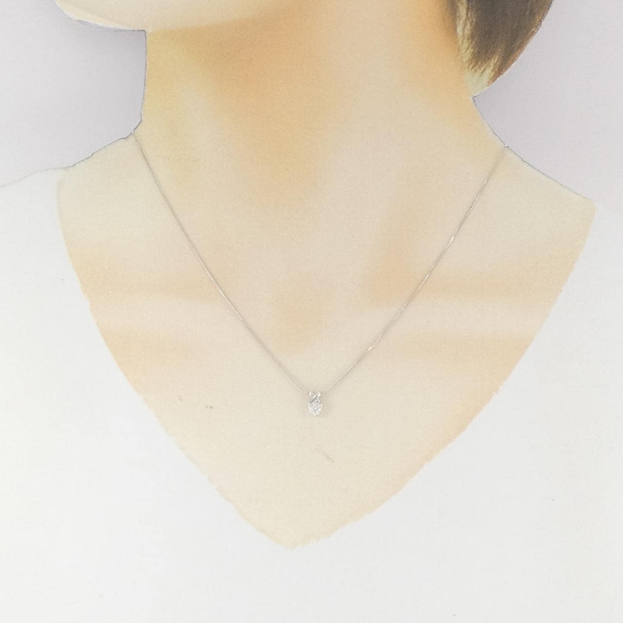 K18WG ダイヤモンド ネックレス 0.167CT