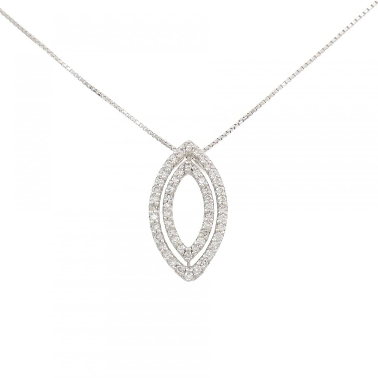 K18WG ダイヤモンド ネックレス 0.30CT