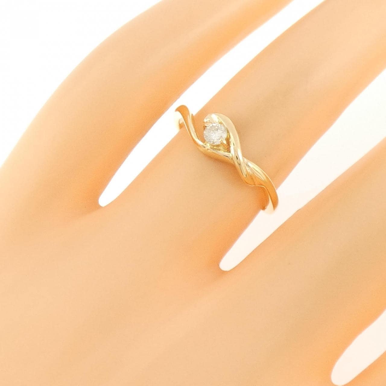 K18YG ダイヤモンド リング 0.10CT