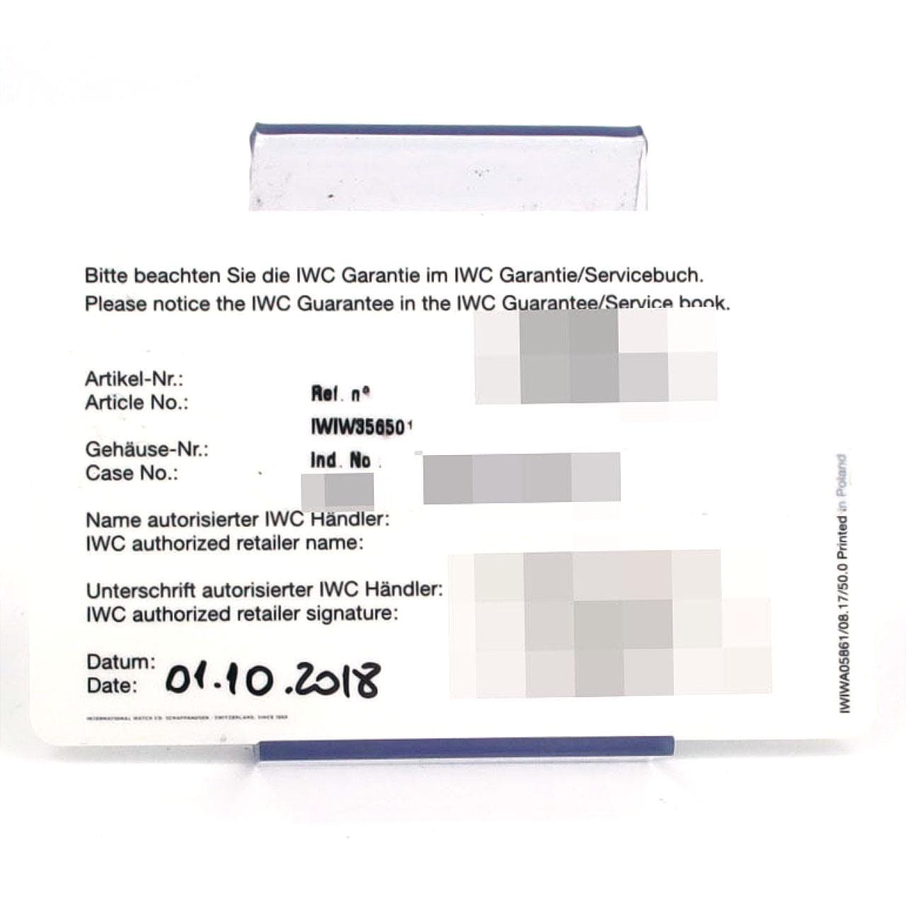 IWC ポートフィノ IW356501 SS 自動巻