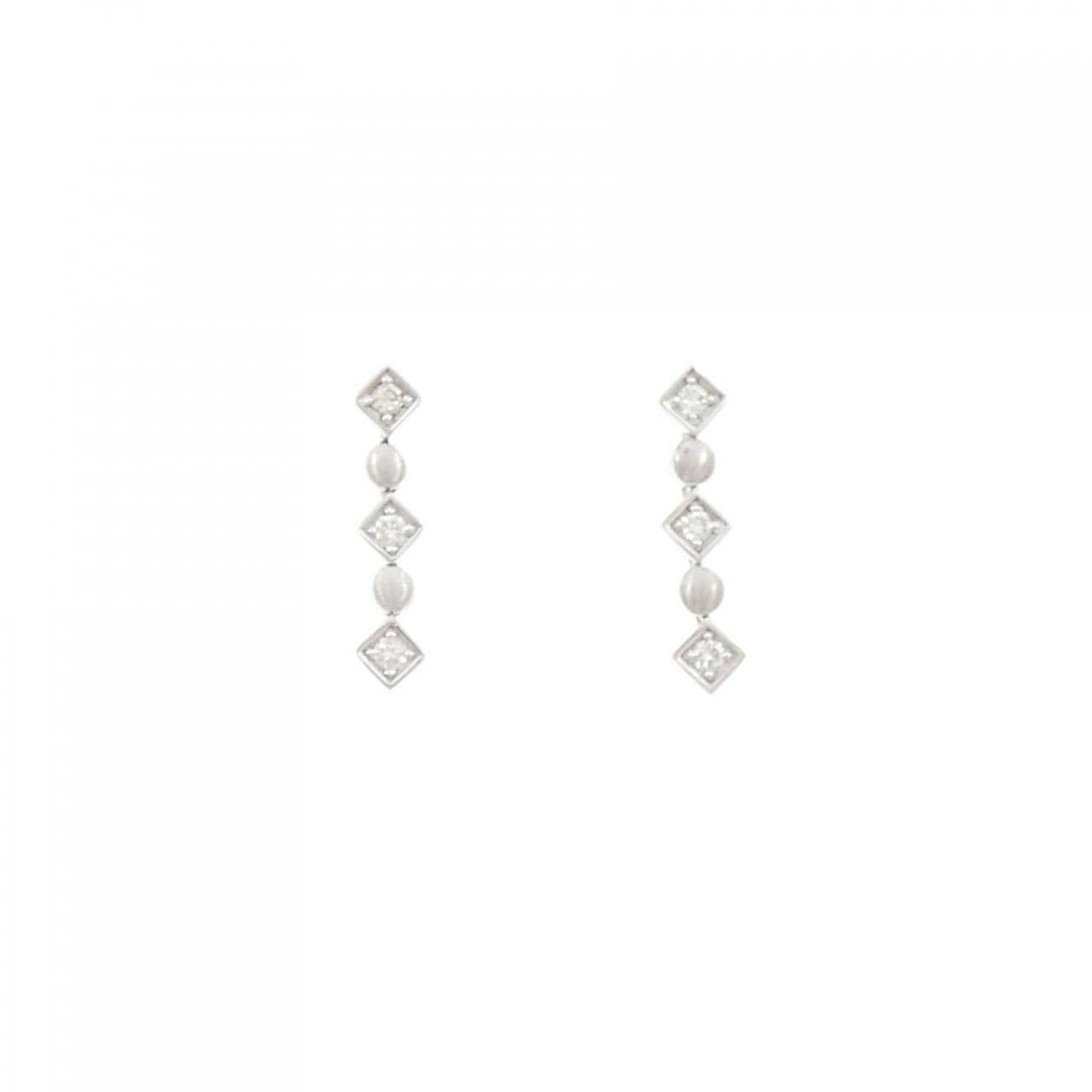K18WG ダイヤモンド ピアス 0.18CT