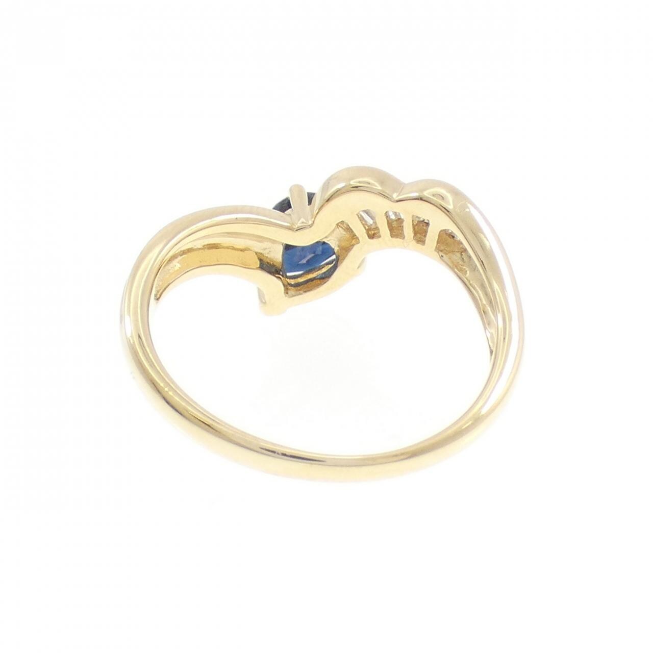 K18YG サファイヤ リング 0.68CT