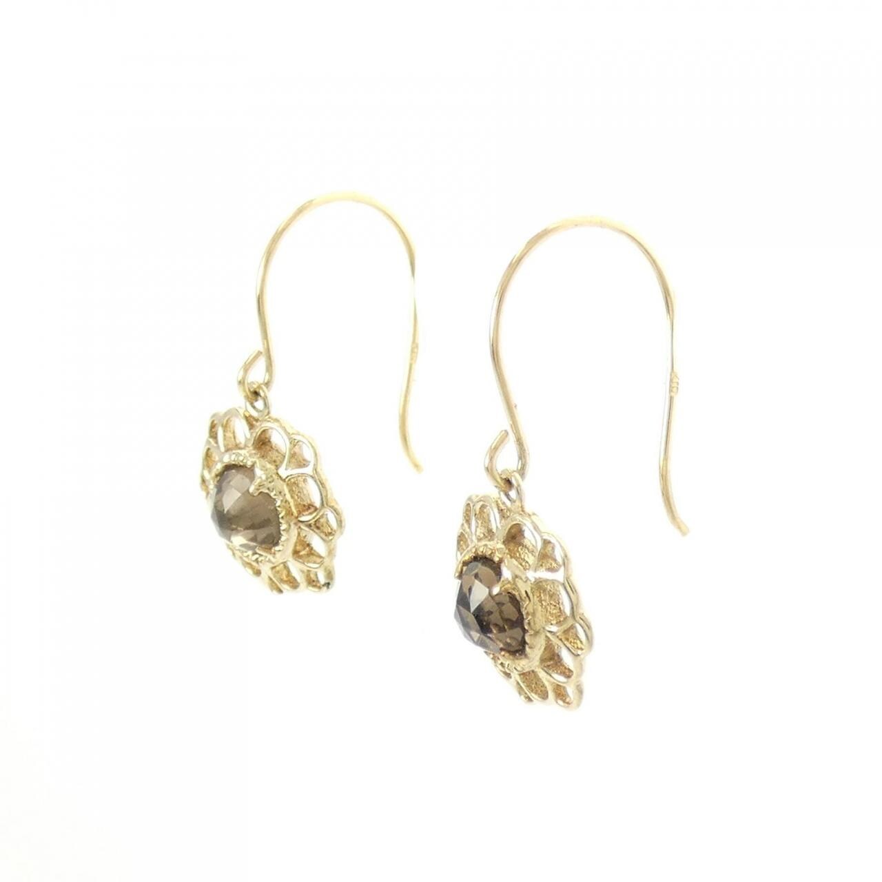 [BRAND NEW] K10YG Quartz earrings