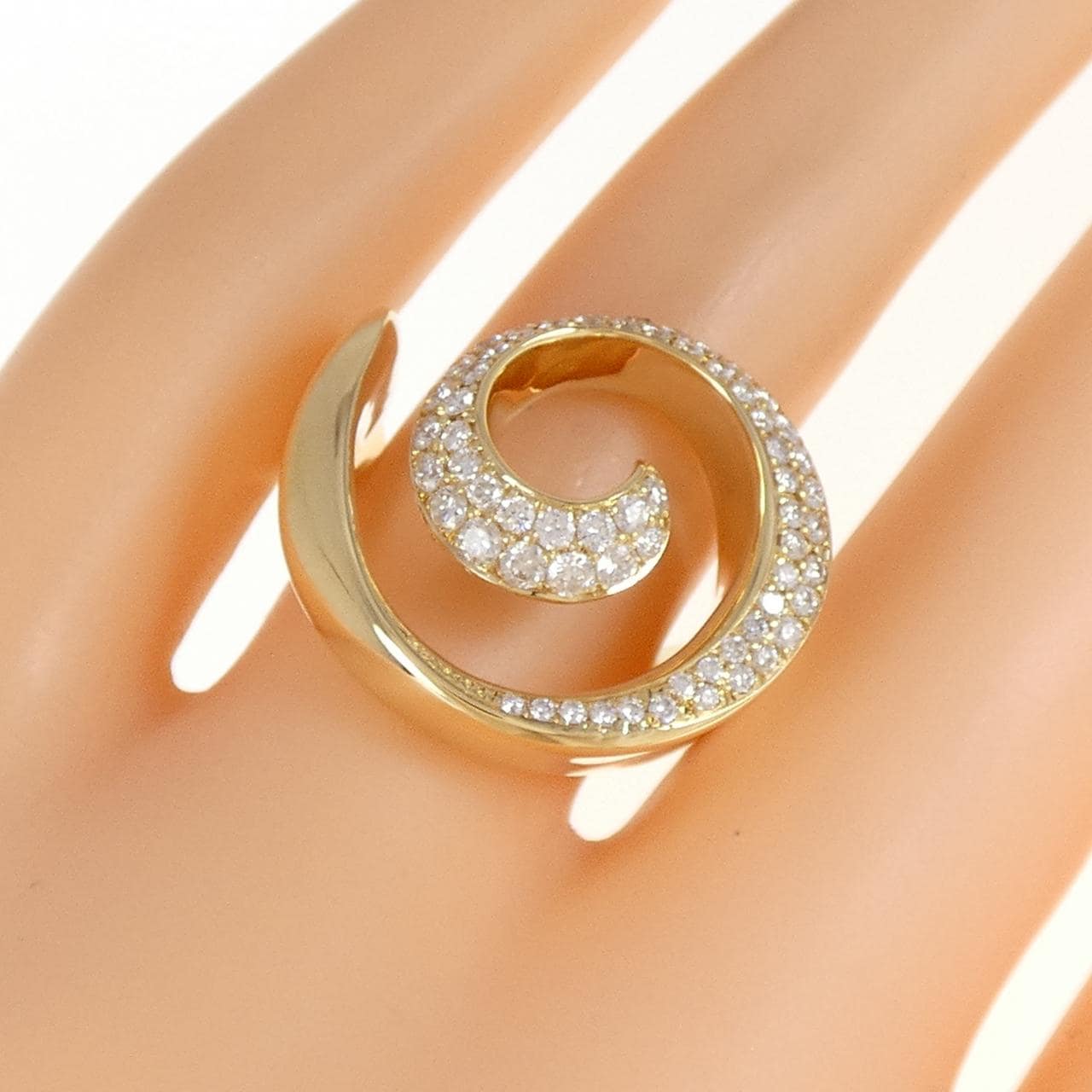 K18YG ダイヤモンド リング 0.36CT