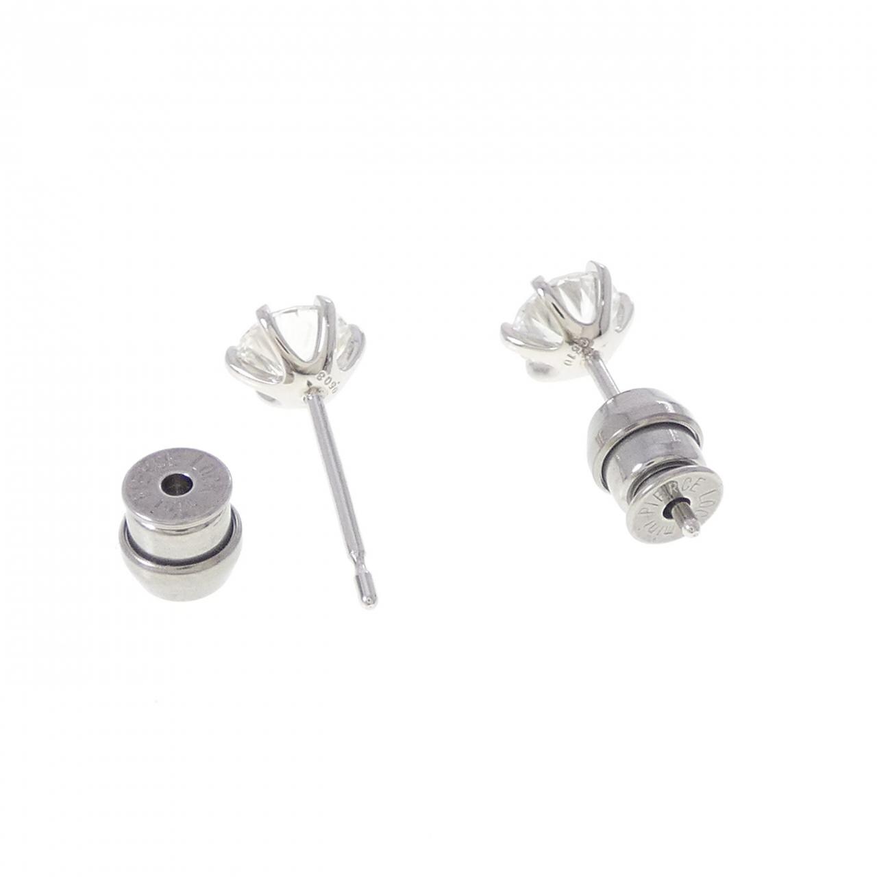 【リメイク】PT900/ST ダイヤモンド ピアス 0.503CT 0.510CT E-G VS1-2 VG