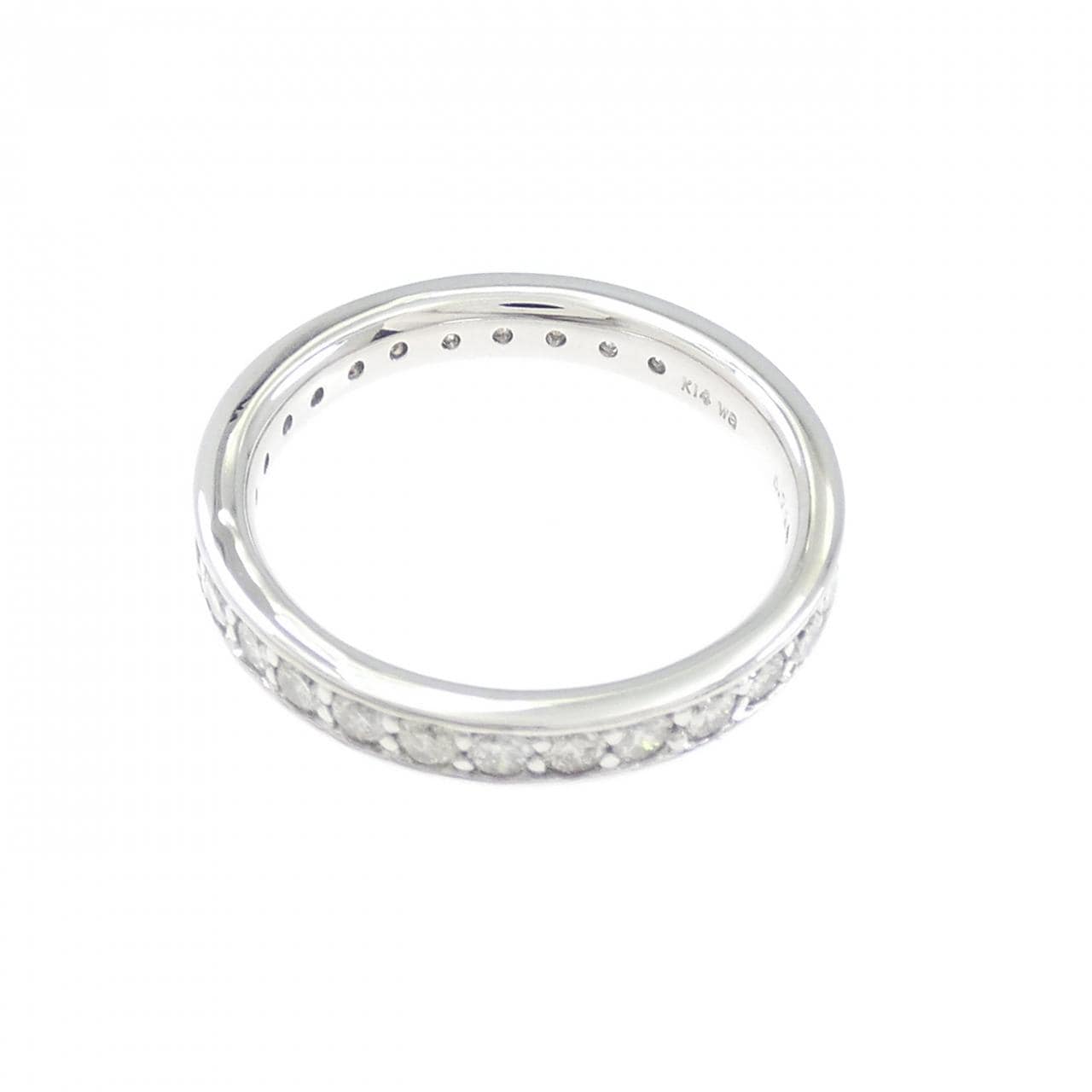 K14WG フルエタニティ ダイヤモンド リング 0.72CT