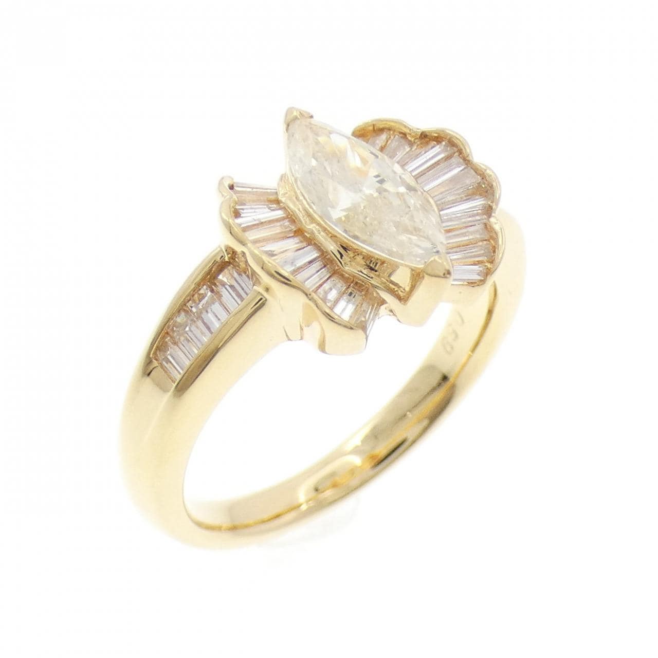 K18YG ダイヤモンド リング 0.74CT