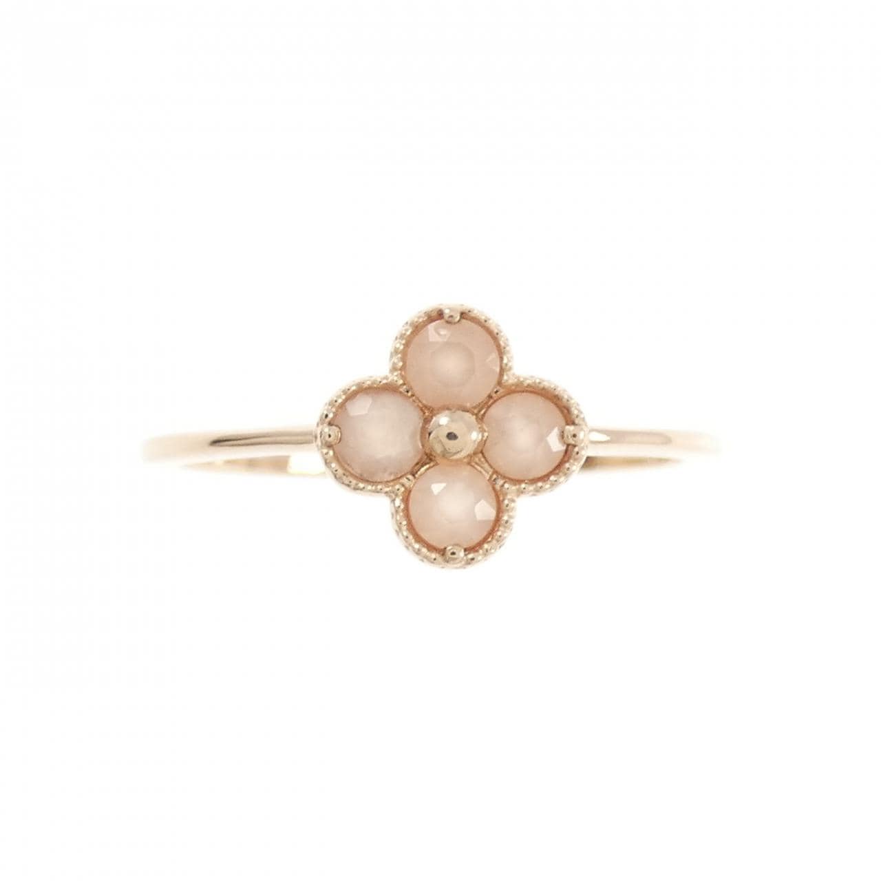 K18PG フラワー ロードクロサイト リング