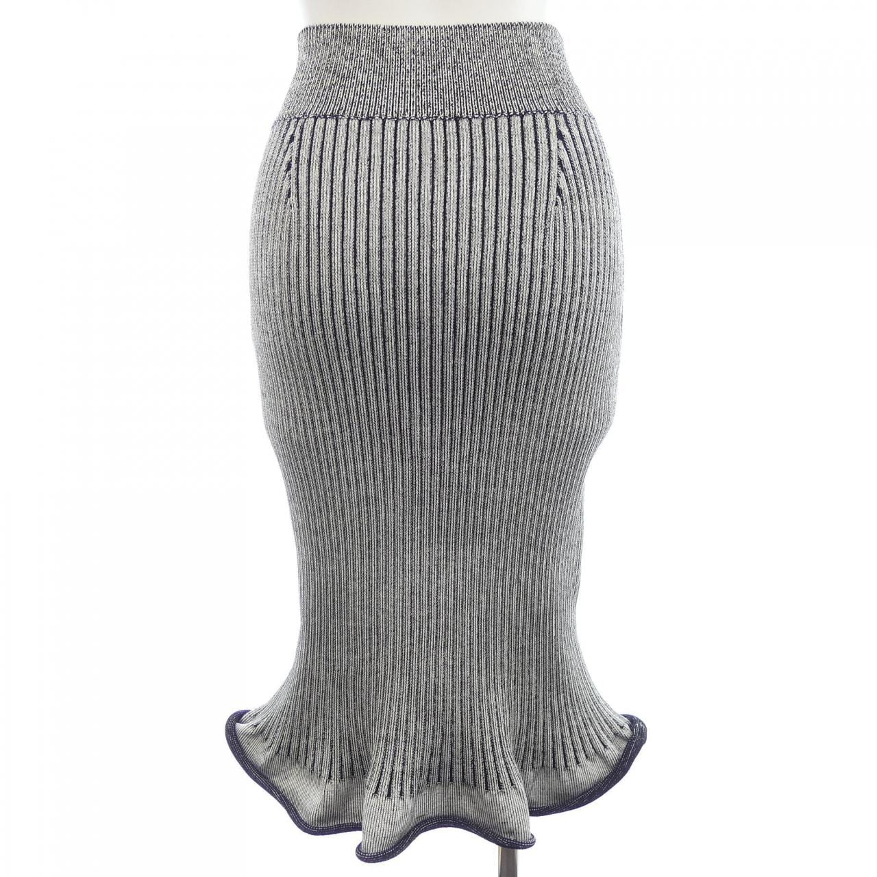 ルイヴィトン LOUIS VUITTON リブドニットトランペットヘム FMKZ98LJ3 スカート
