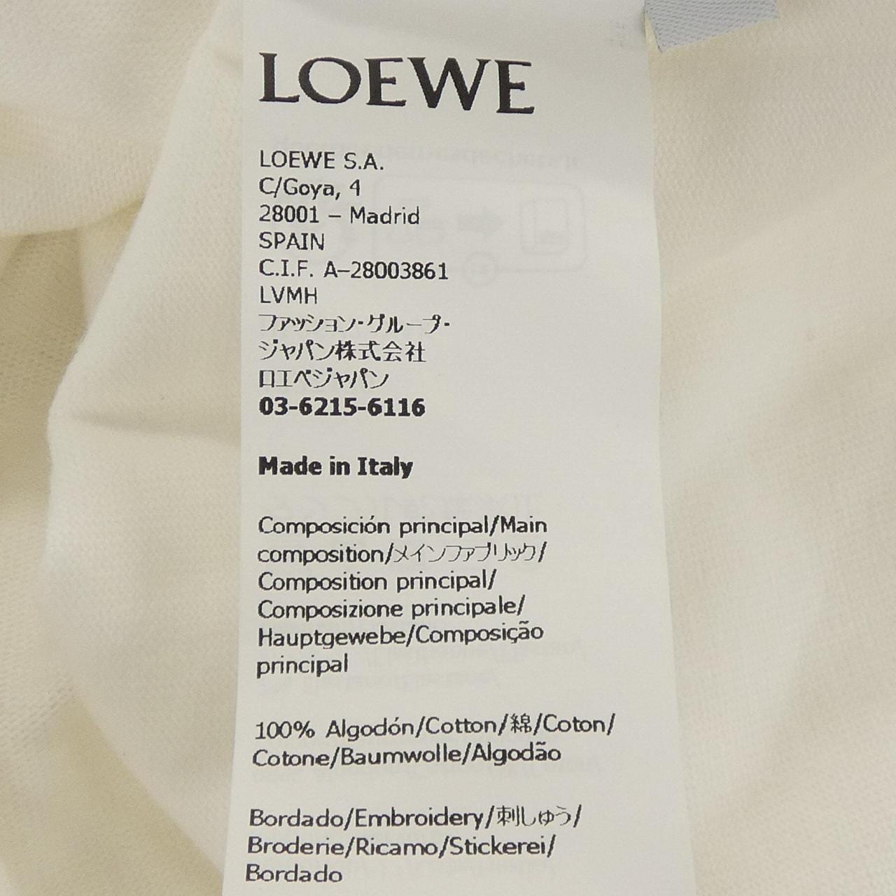 ロエベ LOEWE アナグラム ANAGRAM H526Y22XAX Tシャツ