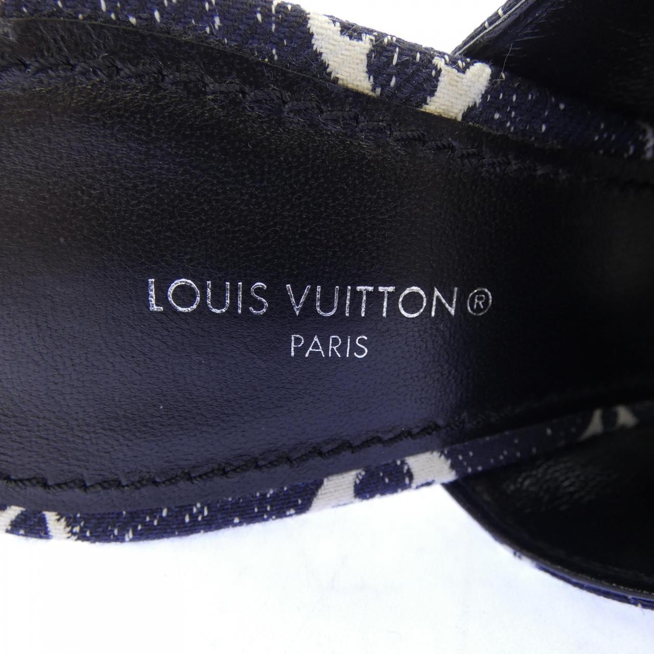ルイヴィトン LOUIS VUITTON 日本限定、モノグラムデニム シルエットラインミュール サンダル