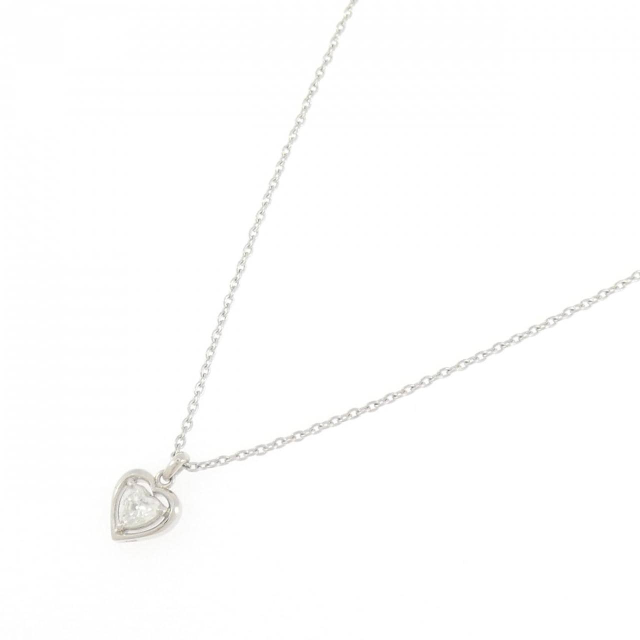 PT900 ハート ダイヤモンド ネックレス 0.27CT