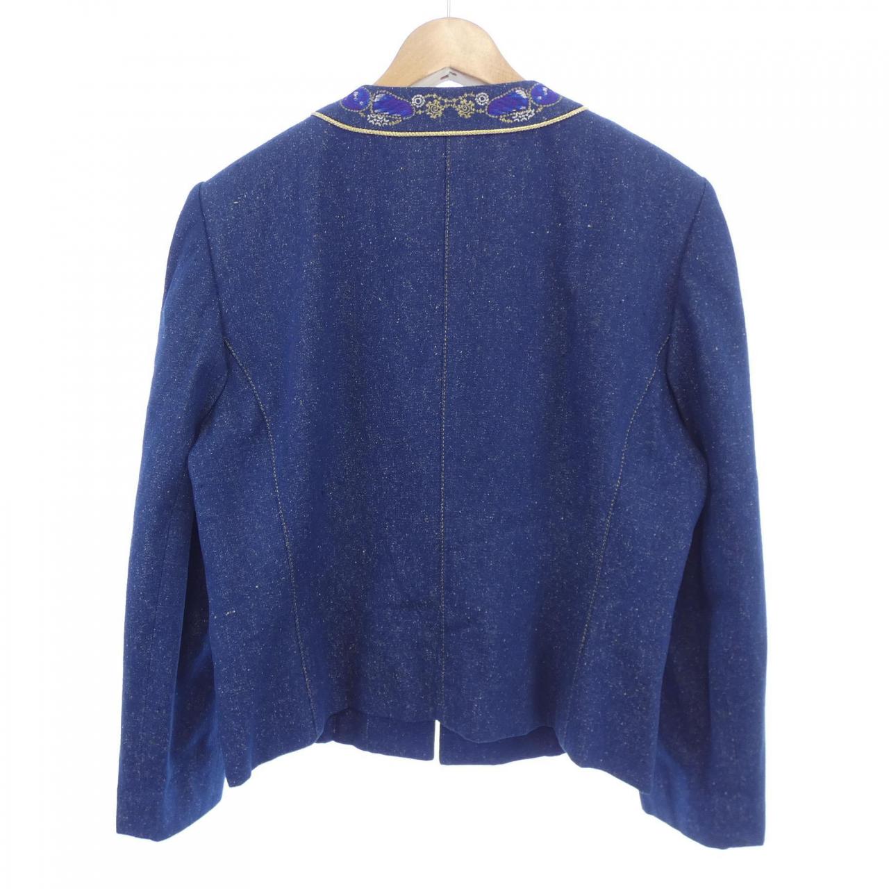 【ヴィンテージ】レオナールファッション LEONARD FASHION ノーカラージャケット
