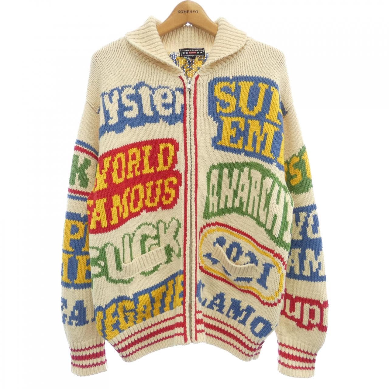 シュプリーム SUPREME HYSTERIC GLAMOUR カーディガン