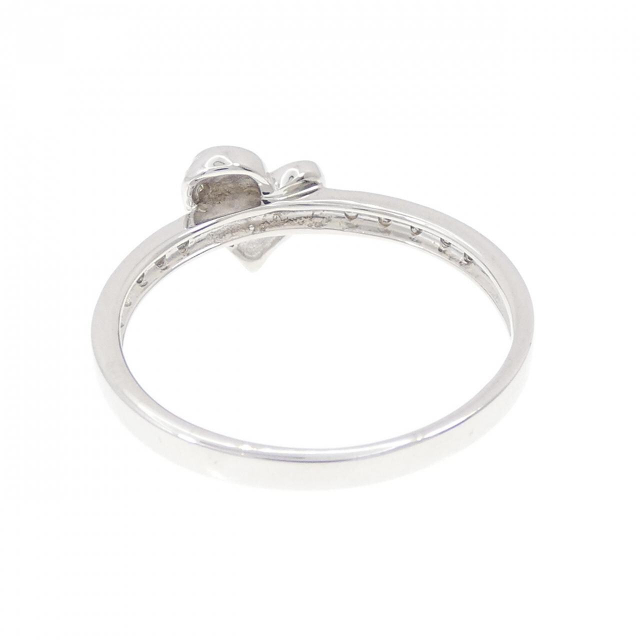 K18WG ハート ダイヤモンド リング 0.07CT