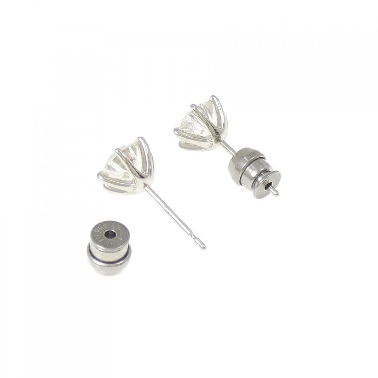 【リメイク】PT900/ST ダイヤモンド ピアス 1.035CT 1.064CT H-I I1 VG-GOOD