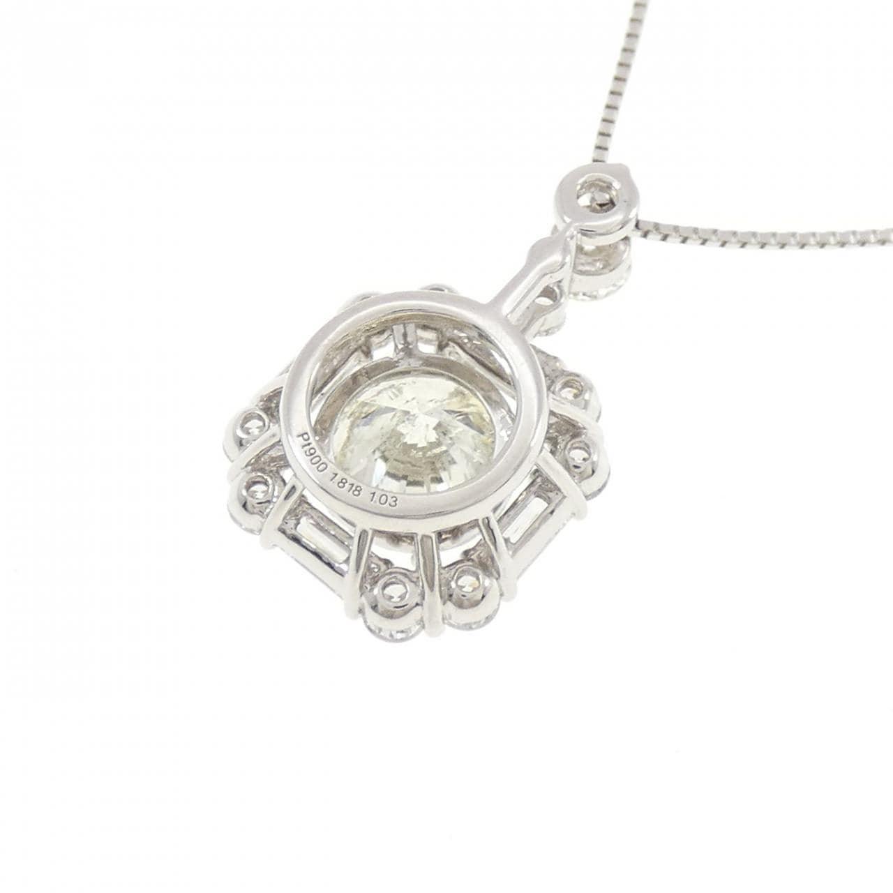 PT900/PT850 ダイヤモンド ネックレス 1.818CT K I1 Fair