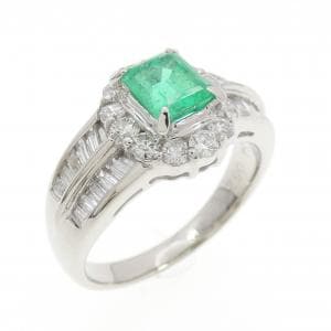 PT900 エメラルド リング 0.64CT