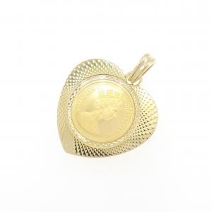 K18YG(枠) コイン ペンダント