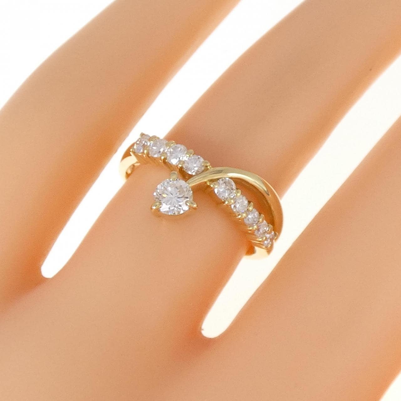 K18YG ダイヤモンド リング 0.22CT