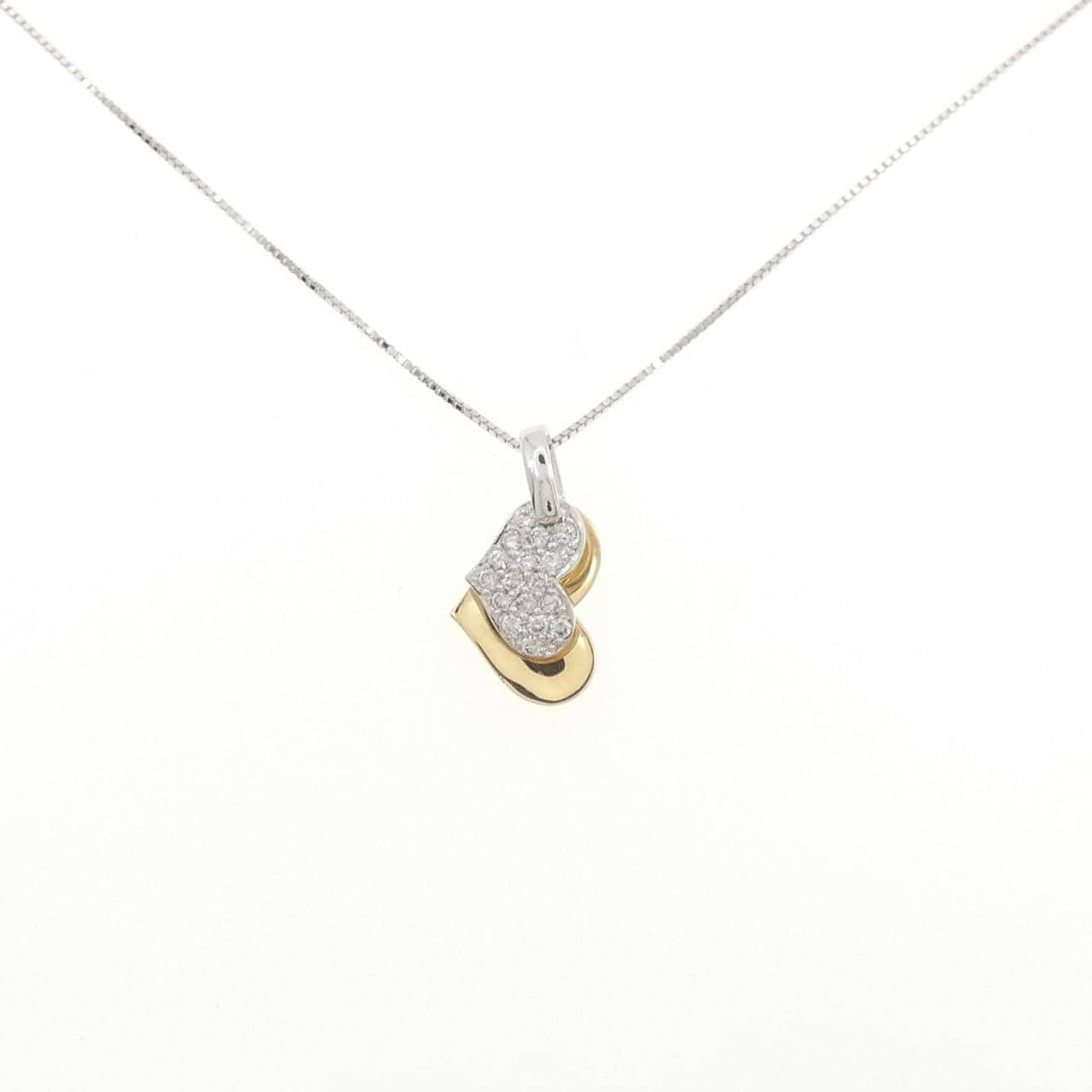 K18YG/K18WG 心形钻石项链 0.15CT