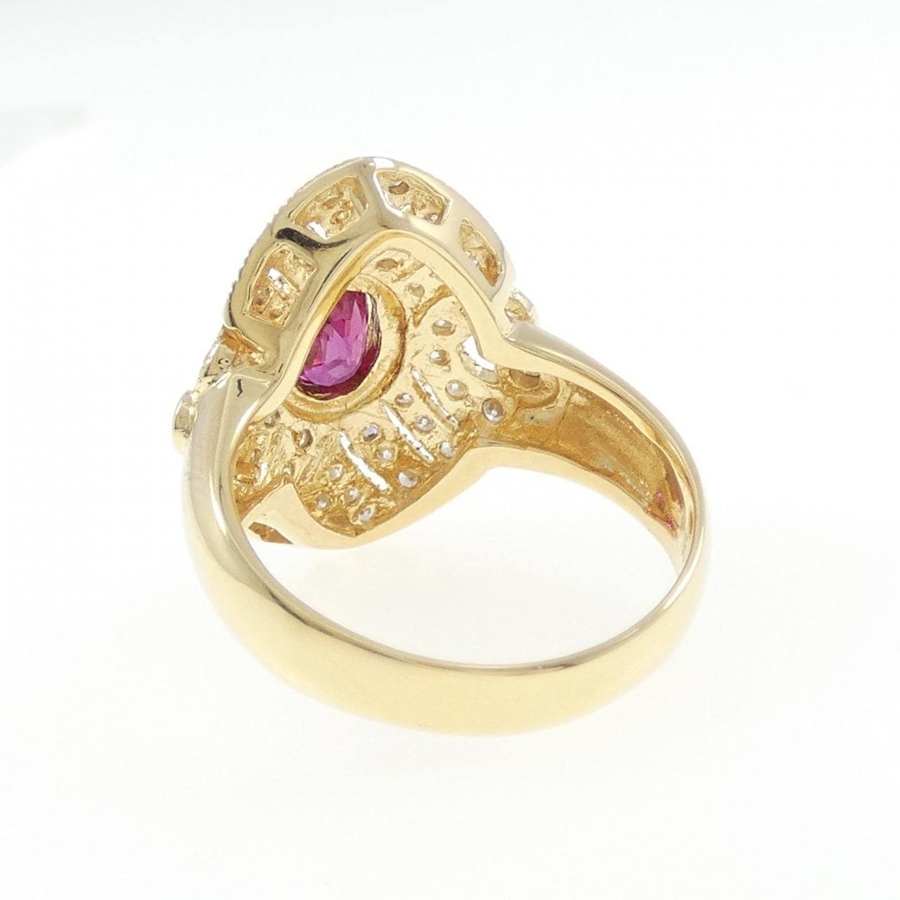 K18YG ルビー リング 0.63CT