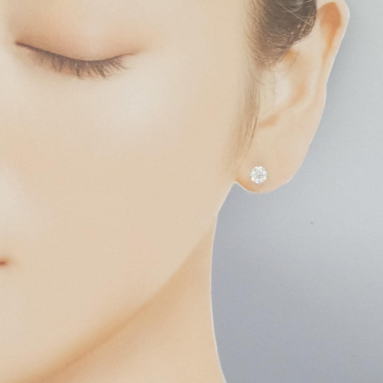【リメイク】K18YG/ST ダイヤモンド ピアス 0.525CT 0.541CT E VS2 EXT