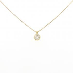 K18YG ソリティア ダイヤモンド ネックレス 0.304CT