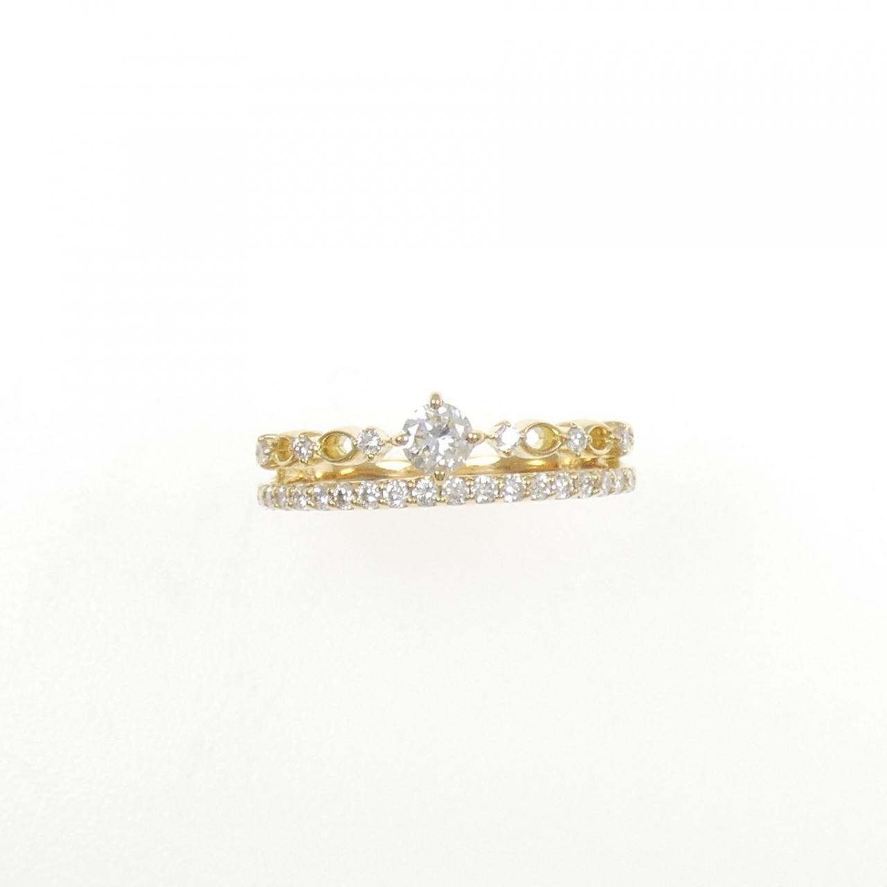 【リメイク】K18YG ダイヤモンド リング 0.40CT