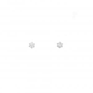 PT900 ソリティア ダイヤモンド ピアス 0.2CT