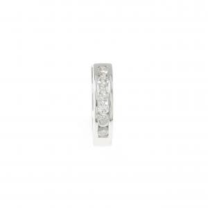 K18WG ダイヤモンド フープ ピアス 片耳