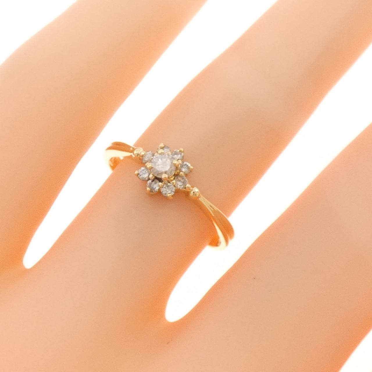 K18YG ダイヤモンド リング 0.20CT