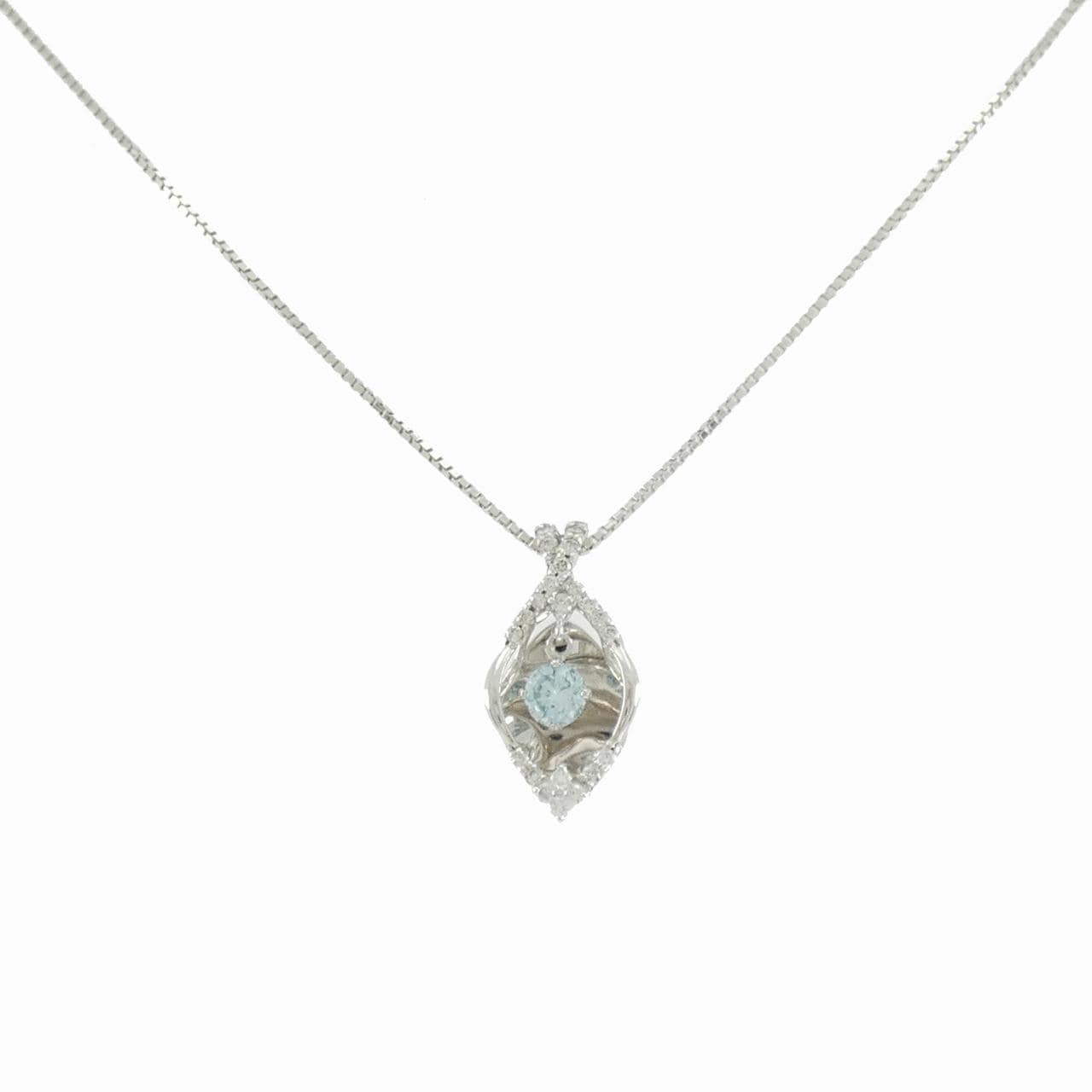 K18WG ダイヤモンド ネックレス 0.17CT