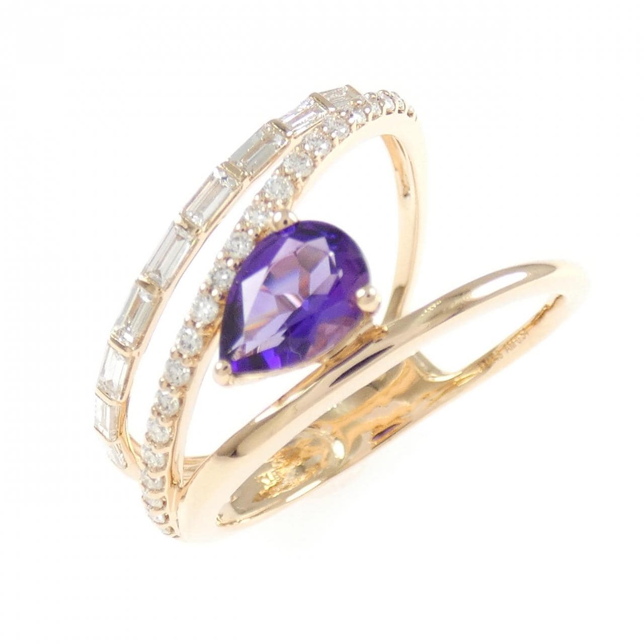 K18PG アメジスト リング 0.54CT