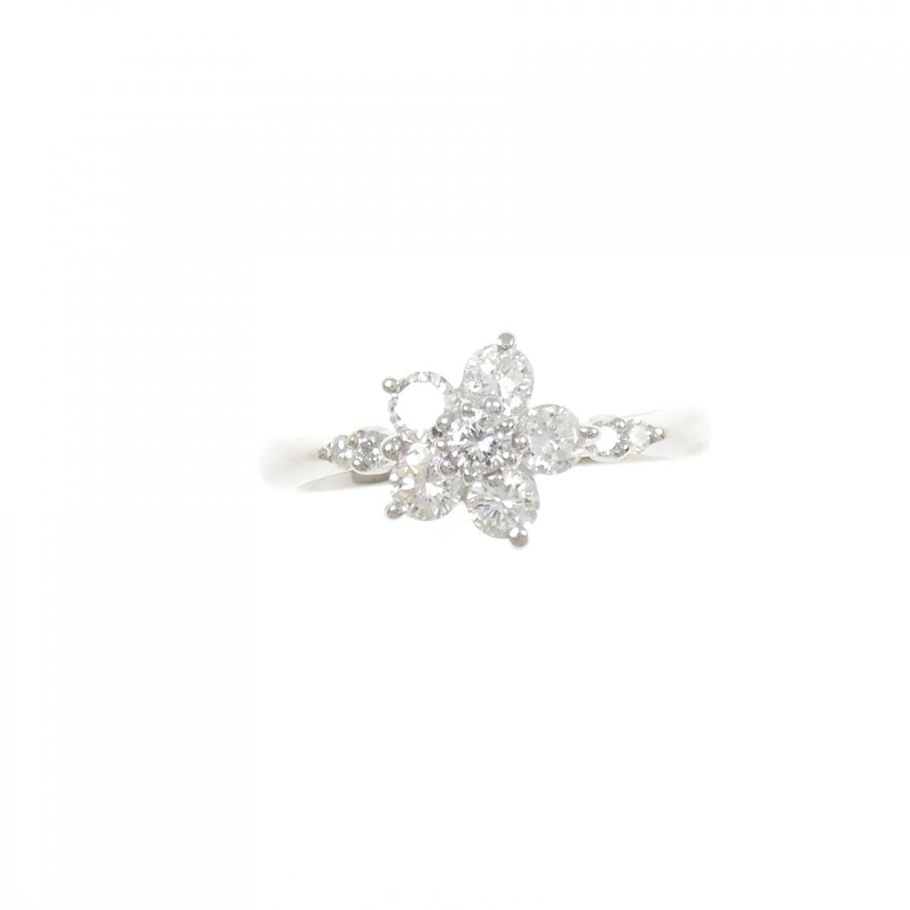 PT900 フラワー ダイヤモンド リング 0.53CT