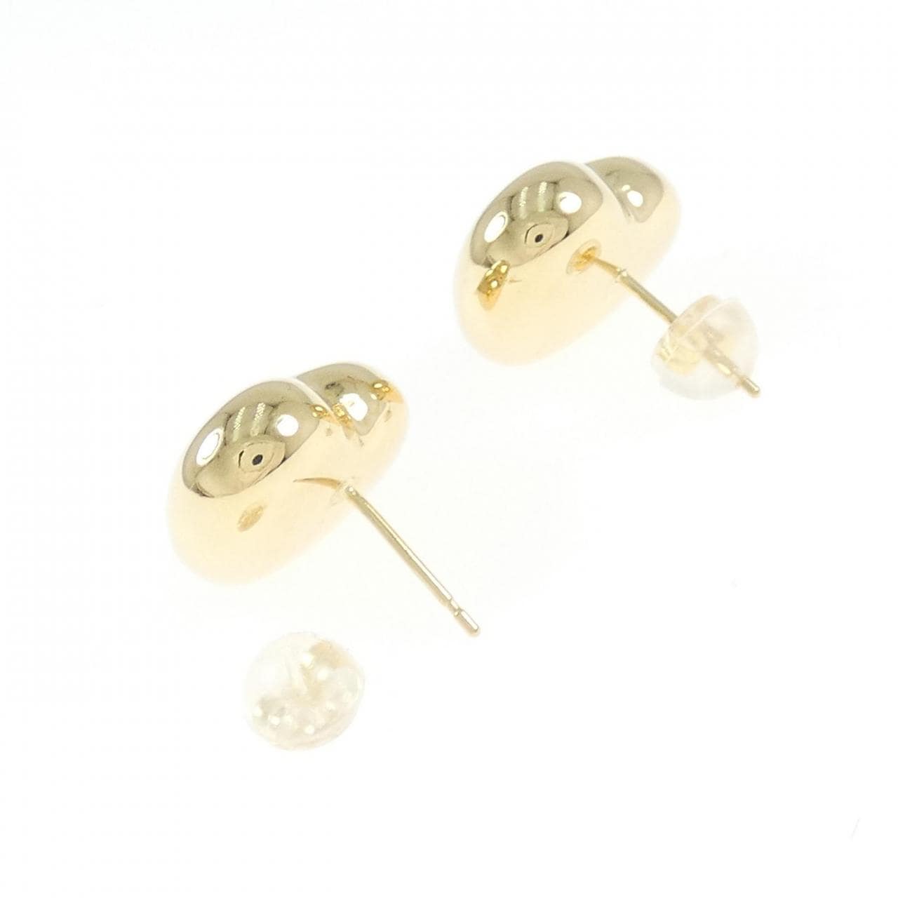 K18YG heart earrings
