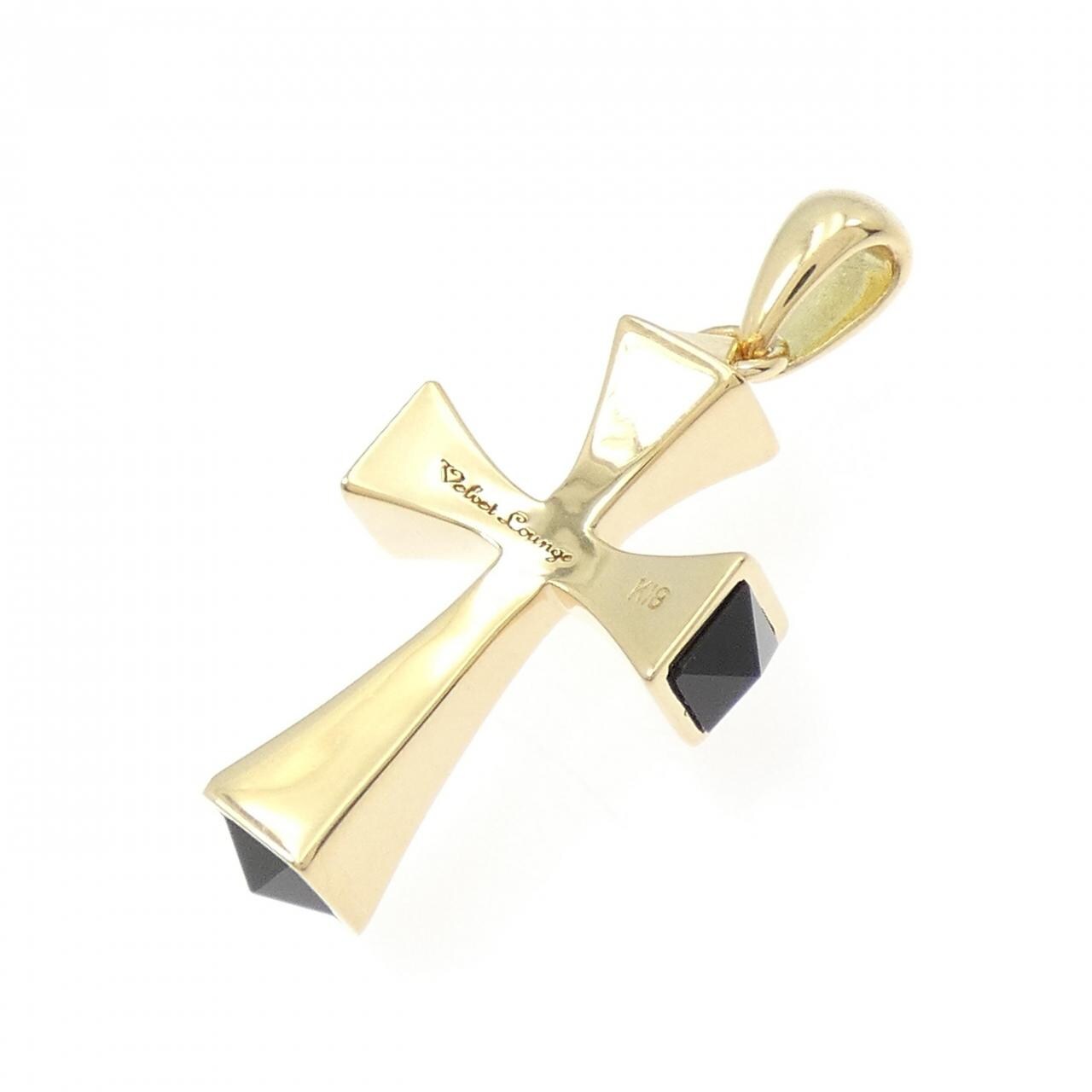 K18YG クロス オニキス ペンダント
