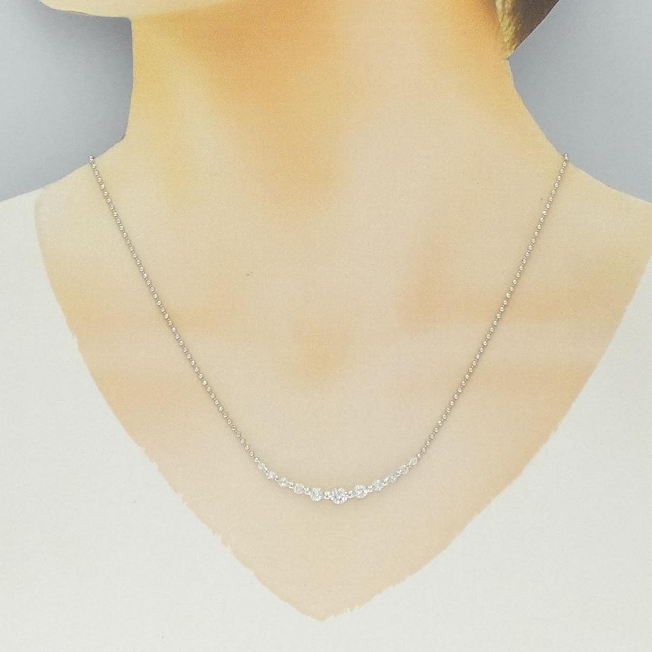 PT900/PT850 ダイヤモンド ネックレス 1.00CT