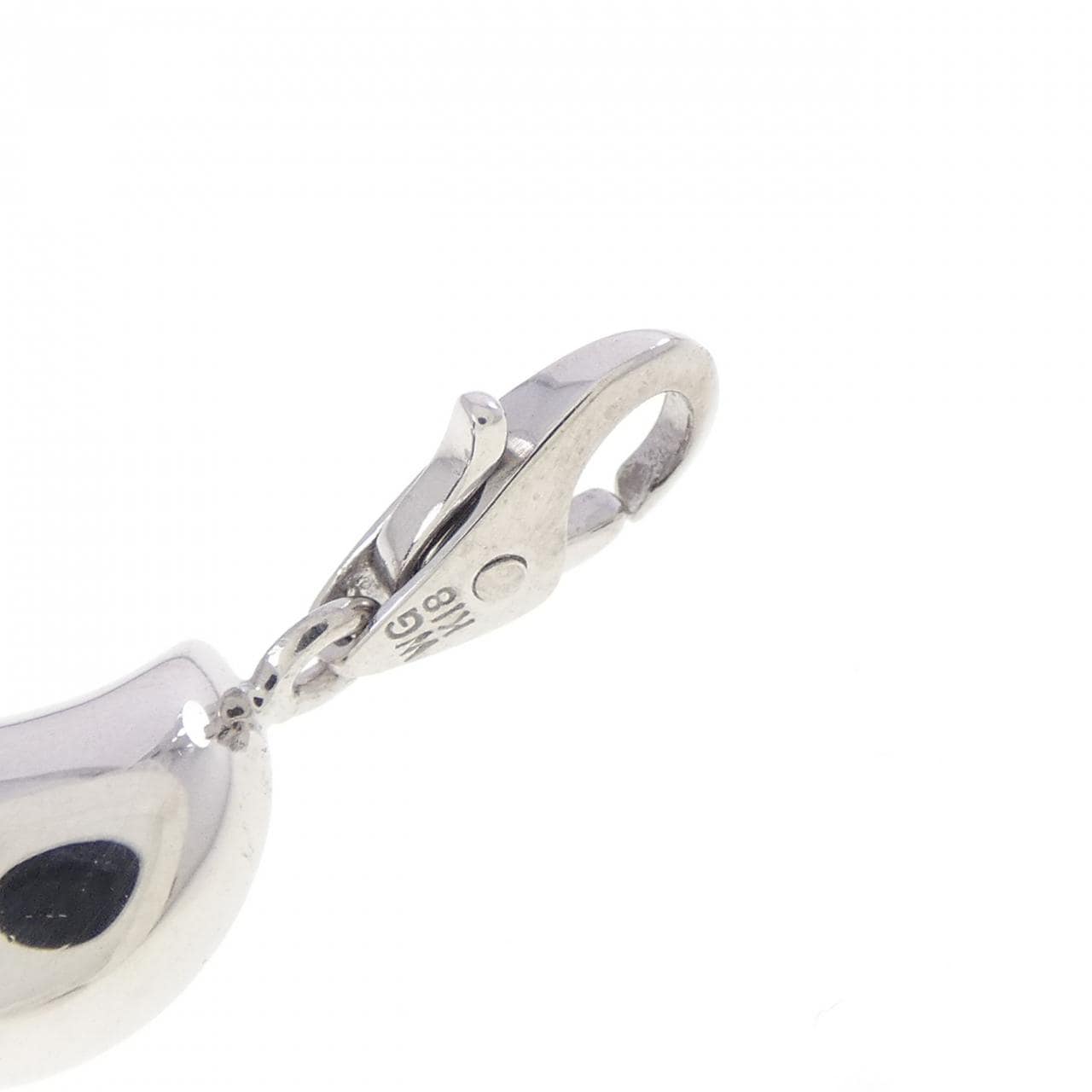 K18WG ムーン ダイヤモンド チャーム 0.02CT